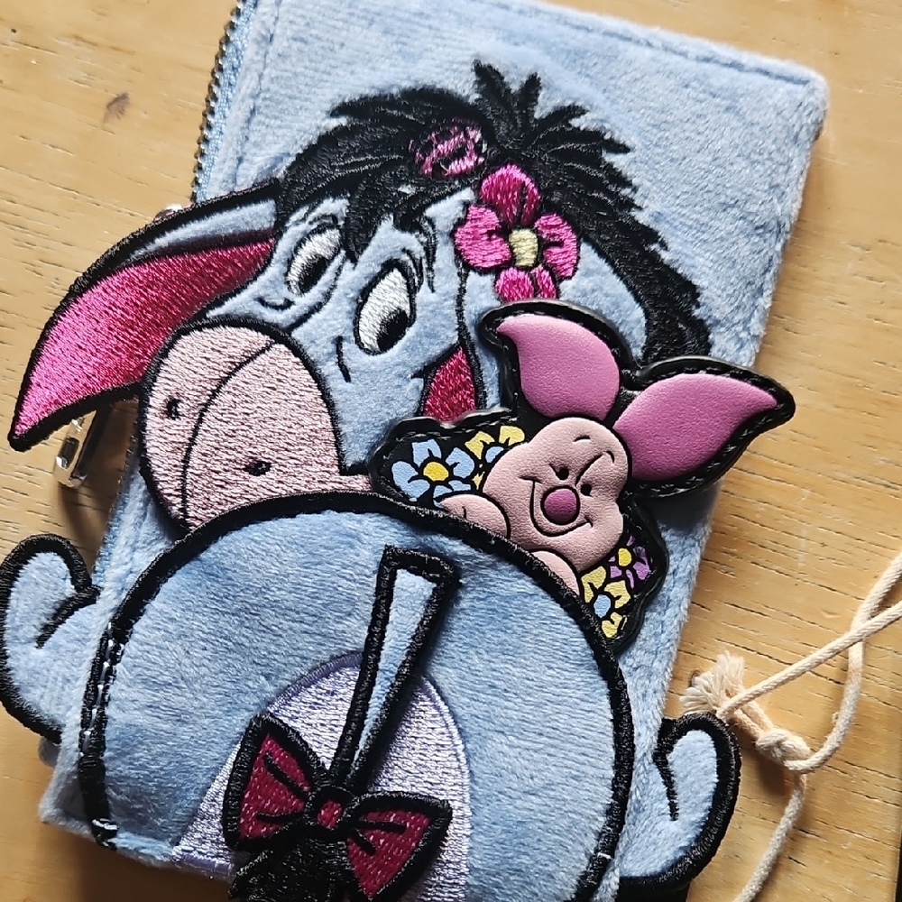 Loungefly Winnie the Pooh Eeyore and Piglet Kids Wallet - Blue and Pink - Picture 4 of 15